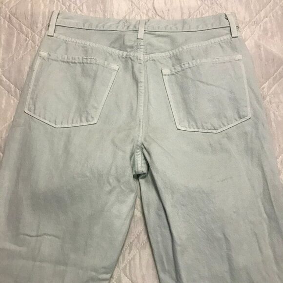 J. Brand Wynne Cropped Straight Jeans Light Green Spearmint Destruct Size 29 - Picture 9 of 9